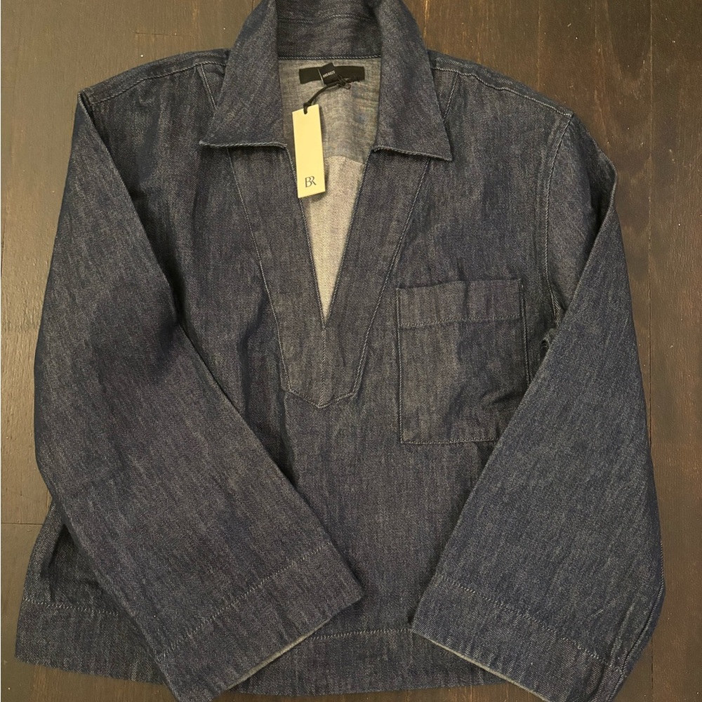 Banana Republic denim cropped shirt